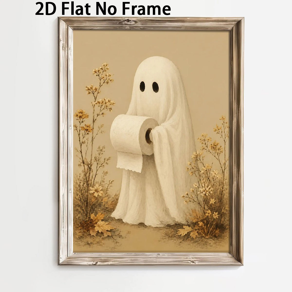 TEMU 2d Flat, 2d Flat, 1pc 2d Flat Unframed Cute Minimalist Holding Toilet Paper Art Posters Aesthetic Vintage Wall Decoration Canvas Printing Home
