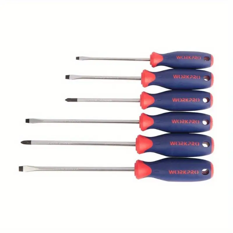 6pcs heavy-duty screwdriver set with chrome-vanadium steel blades & magnetic tips - ergonomic non-slip plastic grips, precision & flathead bits (ph0/ph1/ph2) for diy, electronics, automotive repair - durable professional tool kit for home & - ideal for tight spaces, sensitive - no power required - phillips & flathead screwdrivers with handles for grip and control, durable construction, diy enthusiasts, hardware, precision bits Product details 0