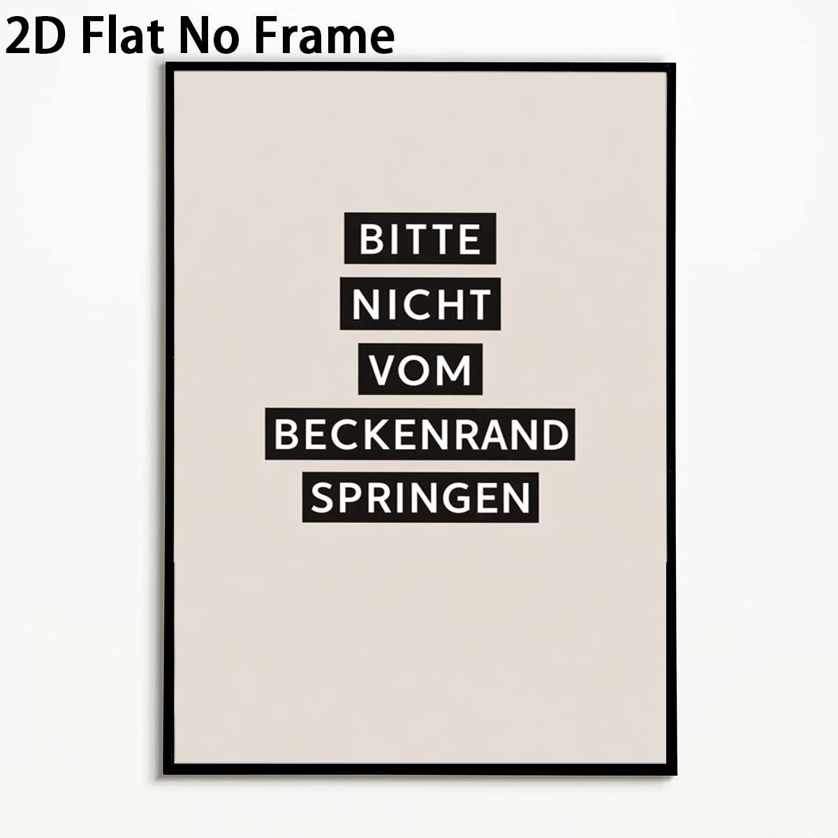 E-shop 2D Flach, 2D Flach, 1 Stück 2D Flachdrucke. Bitte springen Sie nicht vom Rand des Pools ab. Typografie Kunst Poster im minimalistischen modernen