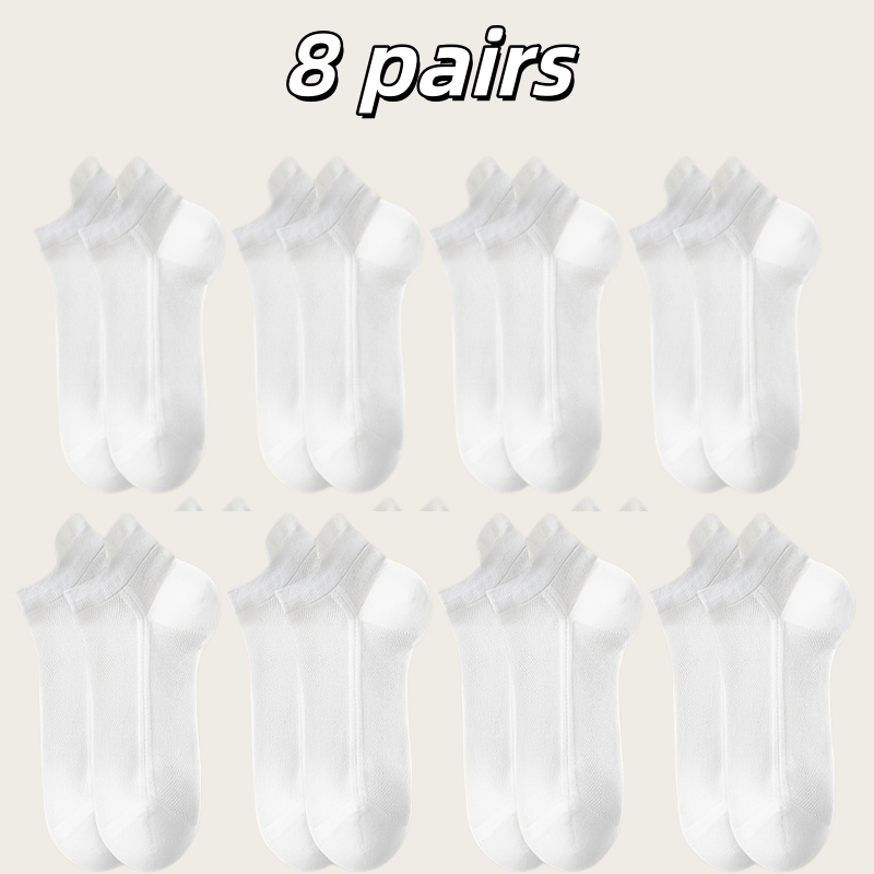 E-shop 8 Paar atmungsaktive Damen-Unsichtbarkeits-Knöchelsocken aus Mesh mit Fersenfixierung – Leichte, elastische Socken für Sport, Büro & Zuhause,