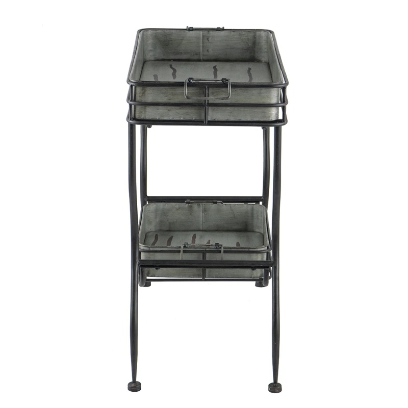 32x15x31' Maggie Galvanized Tray Table Accent Table