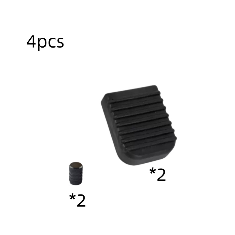 TEMU Juego de tapones de válvula de vástago con reposapiés extendido antideslizante, soporte lateral de base extendida para motocicleta, agarre