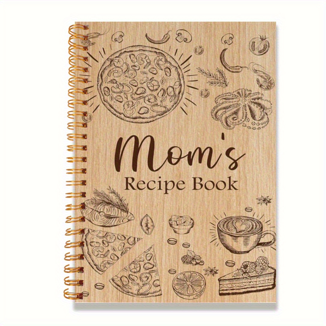 TEMU 1pc Of Fashionable Hardcover Spiral Notebook, Yellow Background Cake Recipe Book - For Teenage Girls, 5.5x8.3 Inches, 50 Sheets, Spiral Binding,
