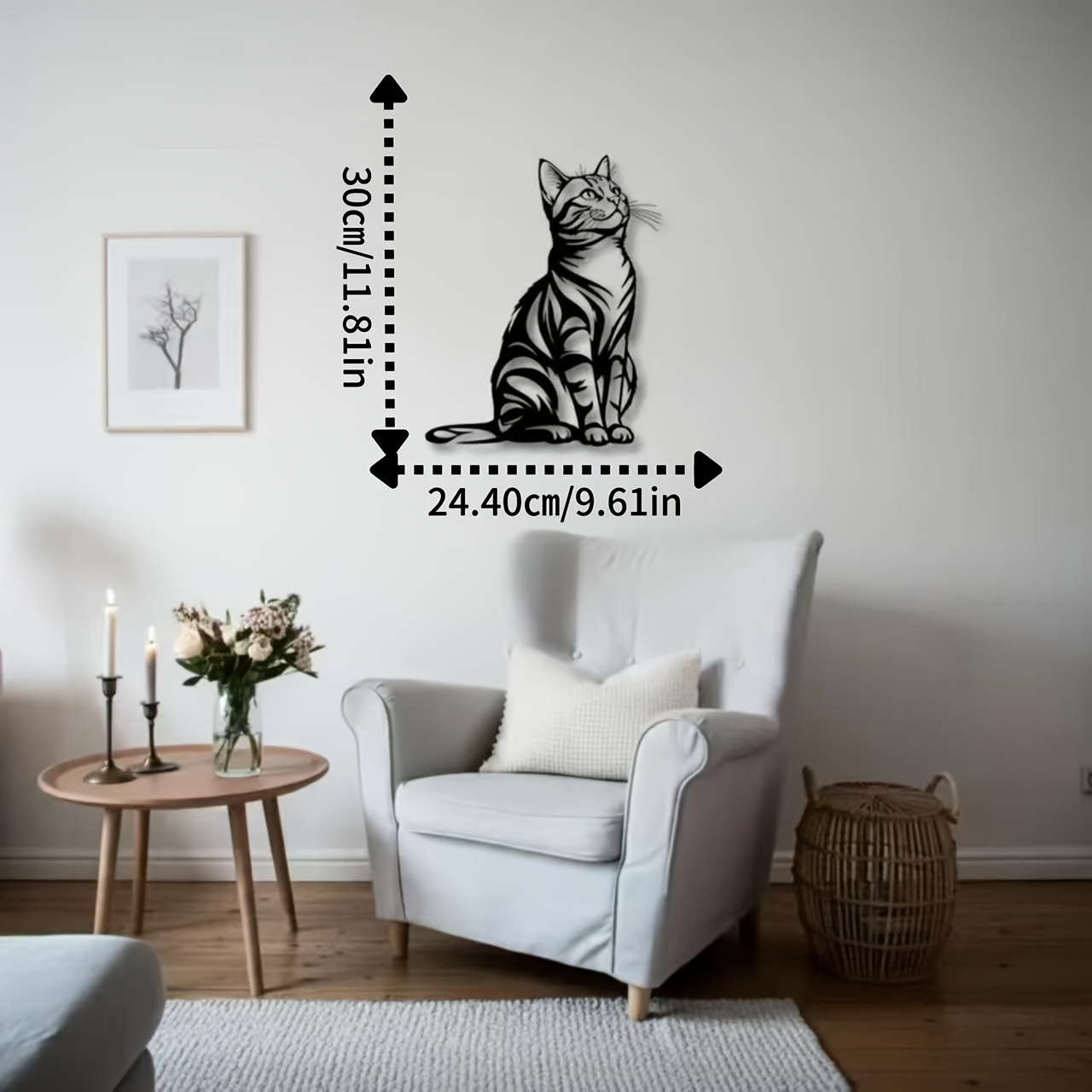 TEMU 1pc Of Black Cutout - A Minimalist Wall Art For Contemporary