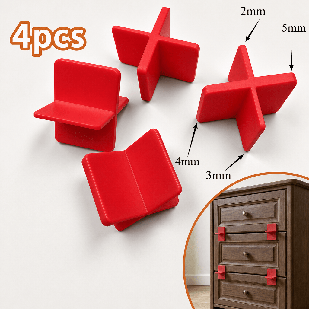 TEMU Kit d'outils d'espacement professionnel 4-en-1, 4pcs, jauge d' de joints multi-tailles avec de 2/3/4/5 mm, outil d'installation de porte de