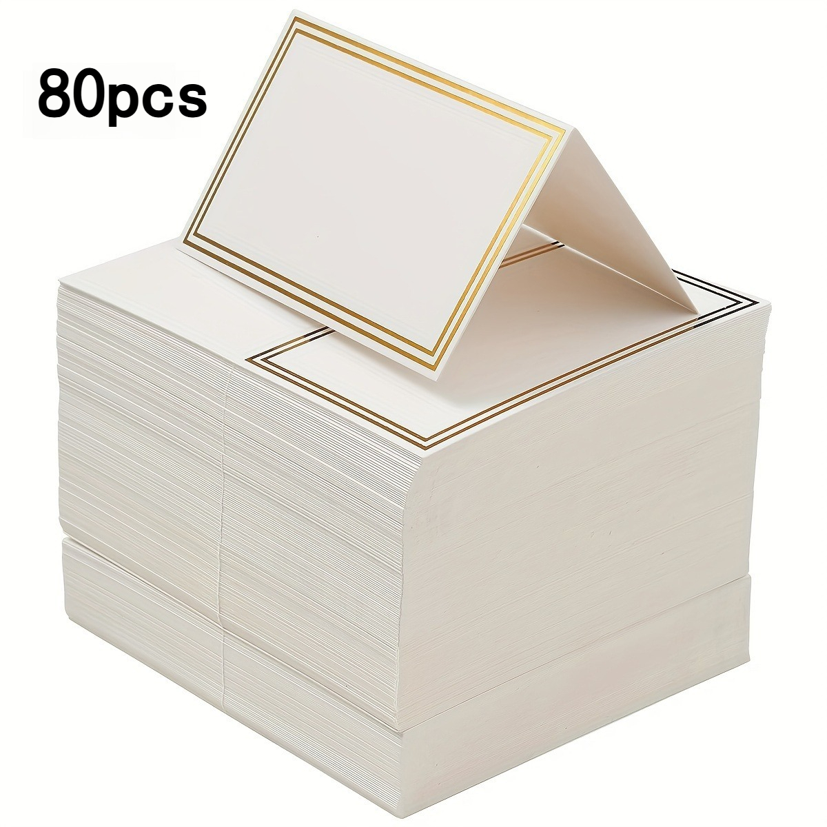 TEMU 25/80 cartes de place, cartes de place pour nappe de mariage, cartes nominatives de tente blanches vierges avec bords en , adaptées pour