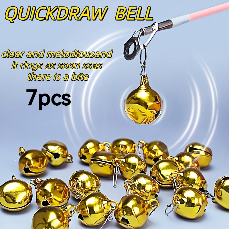 TEMU 7pcs Set Of Small Fishing Bells For Bite Alerts During Night Fishing And Ice Fishing. . Suitable For Freshwater And Saltwater Fishing. Fishing