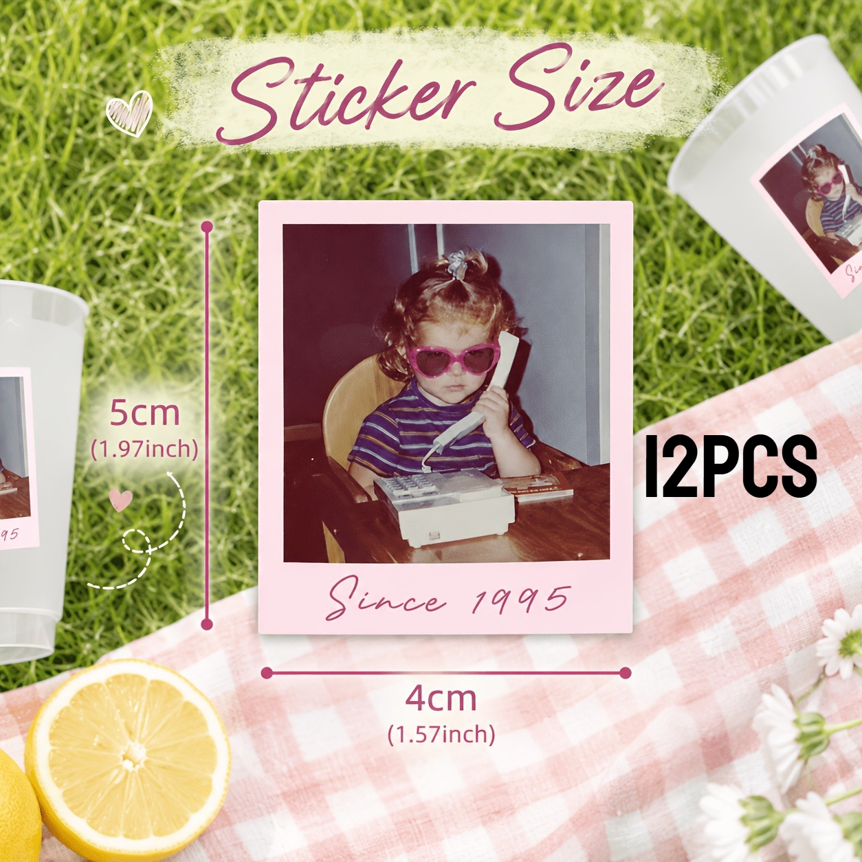 TEMU Custom Photo Stickers Suitable For Parties & Events - Your Own Images/text, Pvc Suitable For Bachelorette Decorations, Photo Booth Confetti,