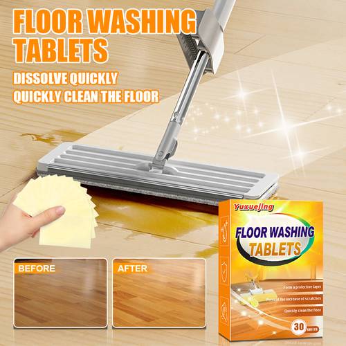 30pcs floor cleaning tablets polishing agents decompose kitchen floor fixed avoid waste cleaning and maintenance in one preventing wood floor loss of suitable for floor materials