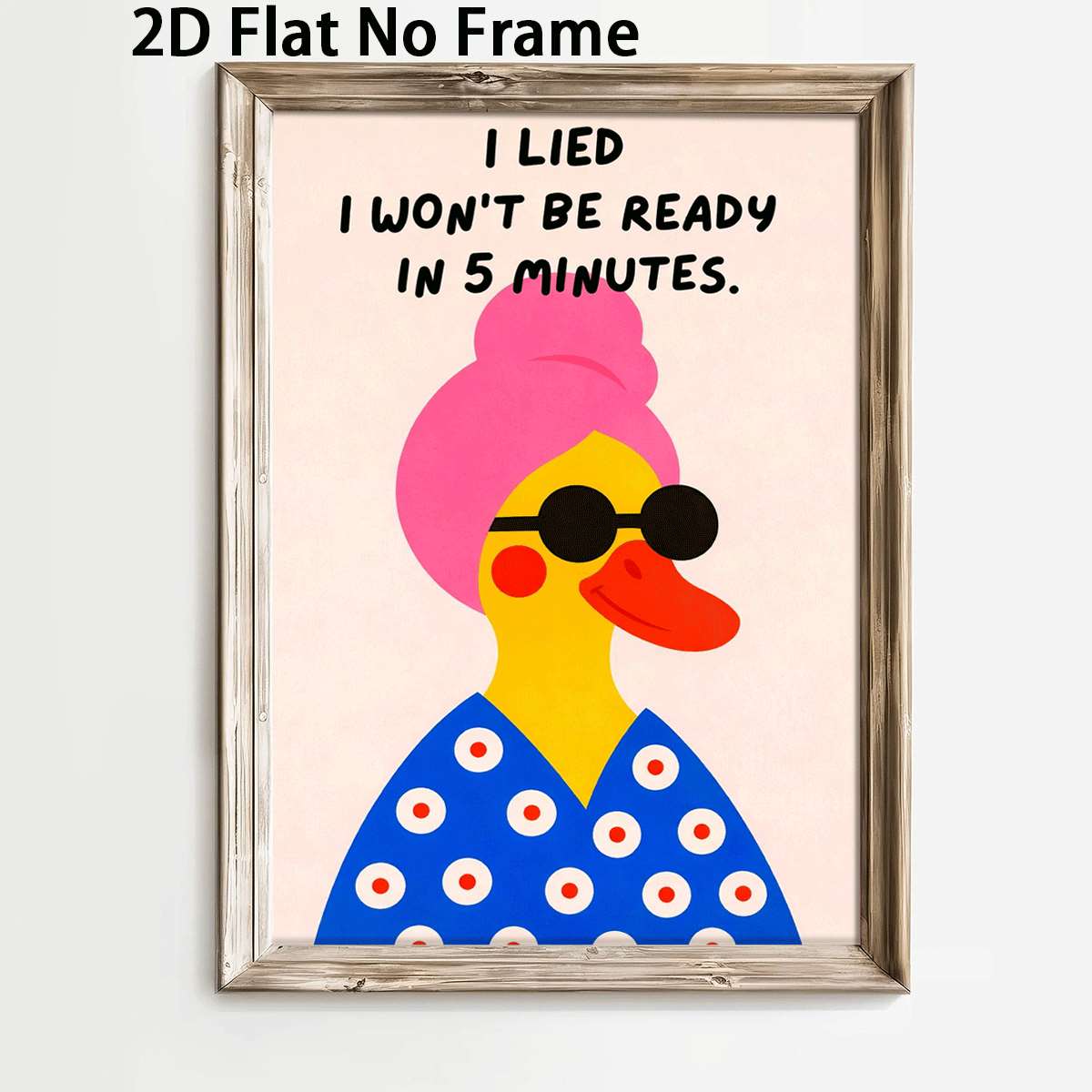 TEMU Stampa 2D piatta, 1 pezzo, con citazioni divertenti sull'anatra - Poster minimalisti moderni con anatra adatti per arredo bagno, cucina, poster