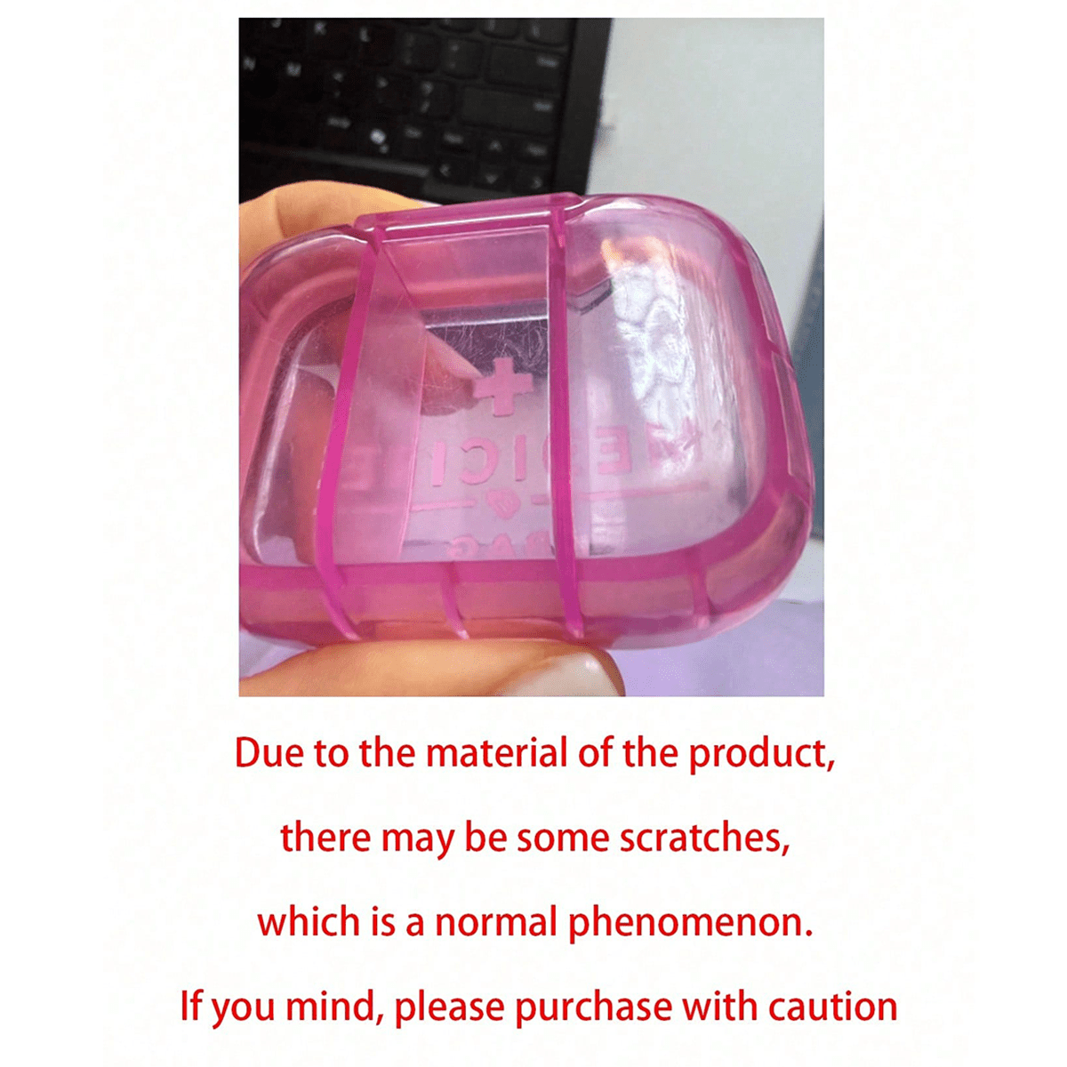 Portable Mini Storage Box with Printed Cross and Letters