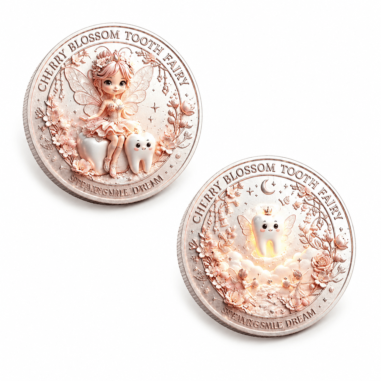 Cherry Blossom Tooth Fairy Theme Commemorative Coin