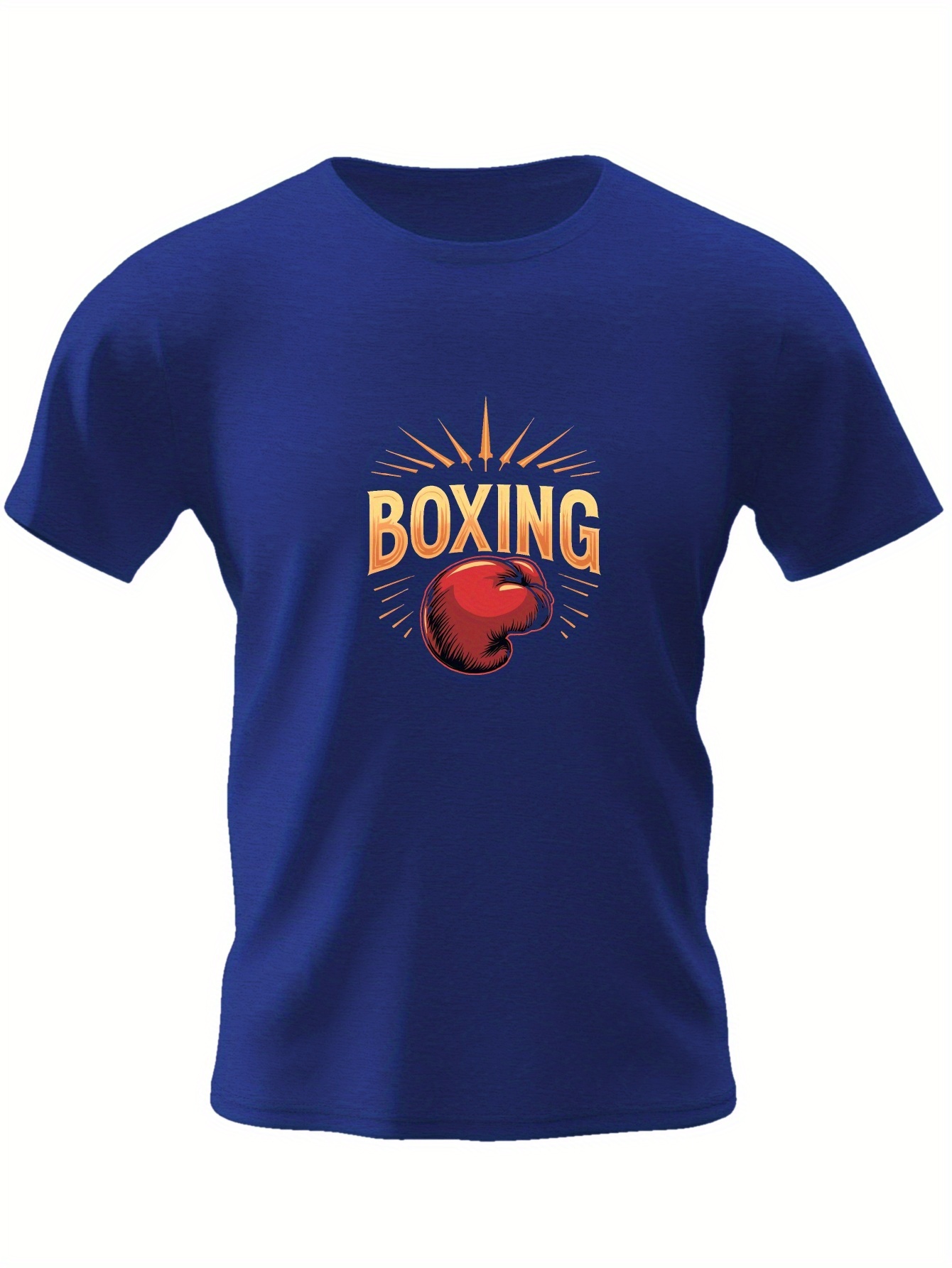 men's short sleeve boxing glove graphic t shirt black casual