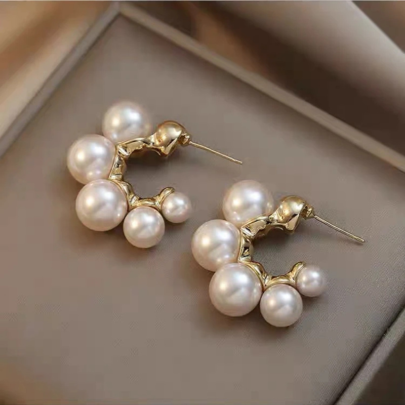 TEMU 2pcs Aretes Retro, Diseño Fácil Aretes Irregulares, Joyería de Moda para Mujer, Sin Batería