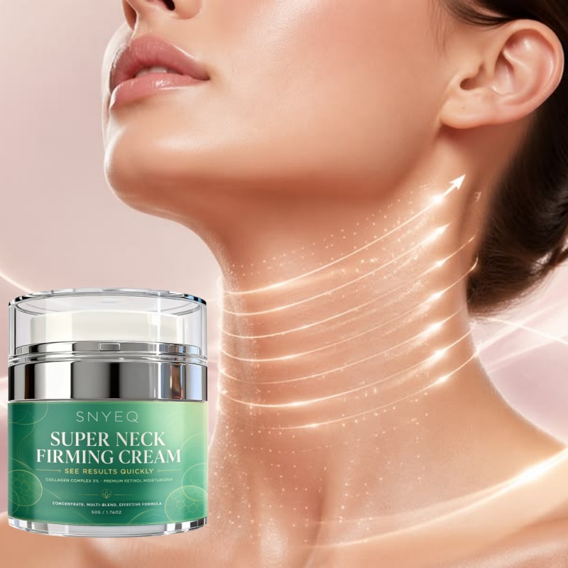 Image of High- Neck Care Luxury Snyeq Neck Firming Cream - Advanced 5% Collagen Complex & Retinol Moisturizer, Quick Results, Concentrated Formula For Firm, Neck Skin, 1.76oz | Skincare; Make Skin -looking
