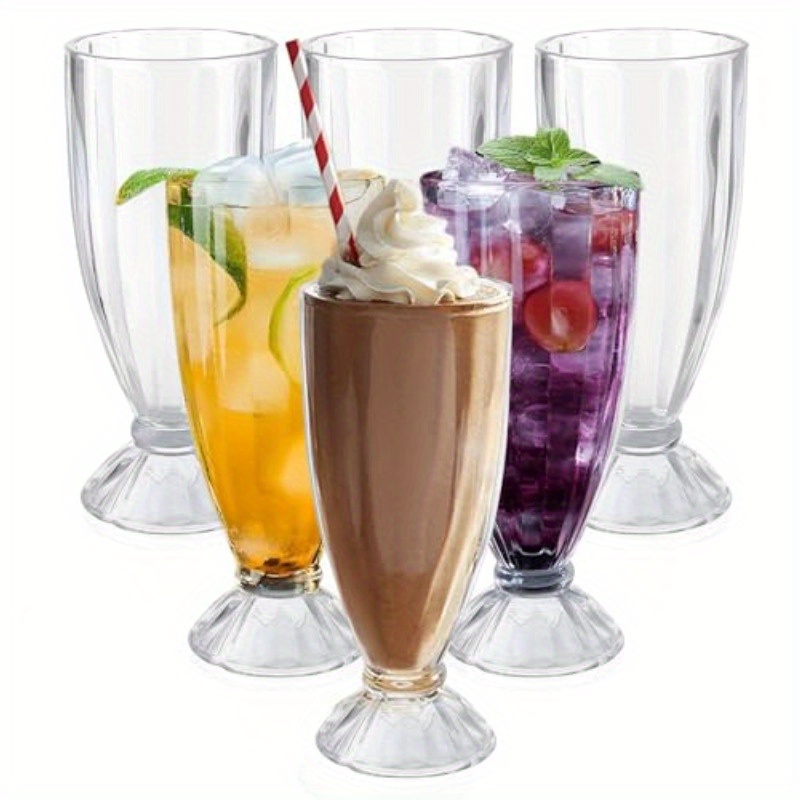 Dessert Cups Vintage Ice Cream Sundae Glasses 12 Set Milkshake - Main Image