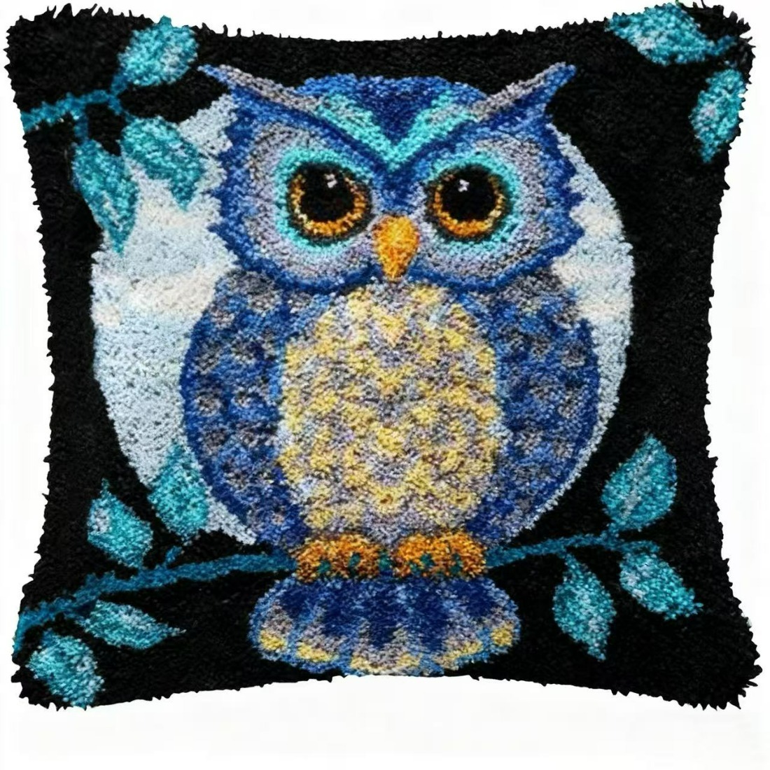 Image of Crochet Kit For An Adult Featuring A Pre-printed Pattern For A Pillowcase, Including Yarn And A Needle, Perfect For Home Decor With , Measuring 43.18cm By 43.18cm