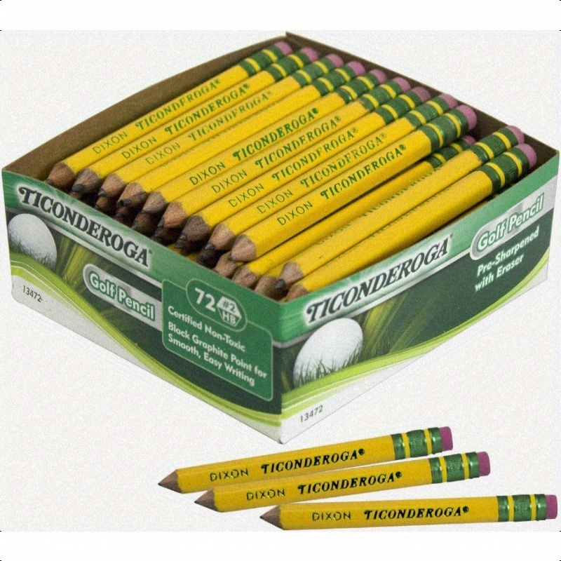 TEMU Golf Pencils With Erasers #2 Hb Lead Of 72