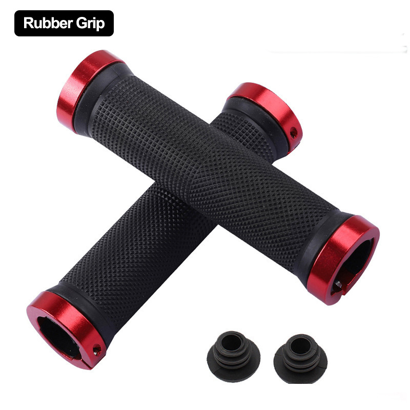 Bicycle Grips Bmx Bike Handbar Grips Rubber Bilateral Lock Mountain Mtb Bikes Handlebar Grips Non-slip Cycling Bike Accessories