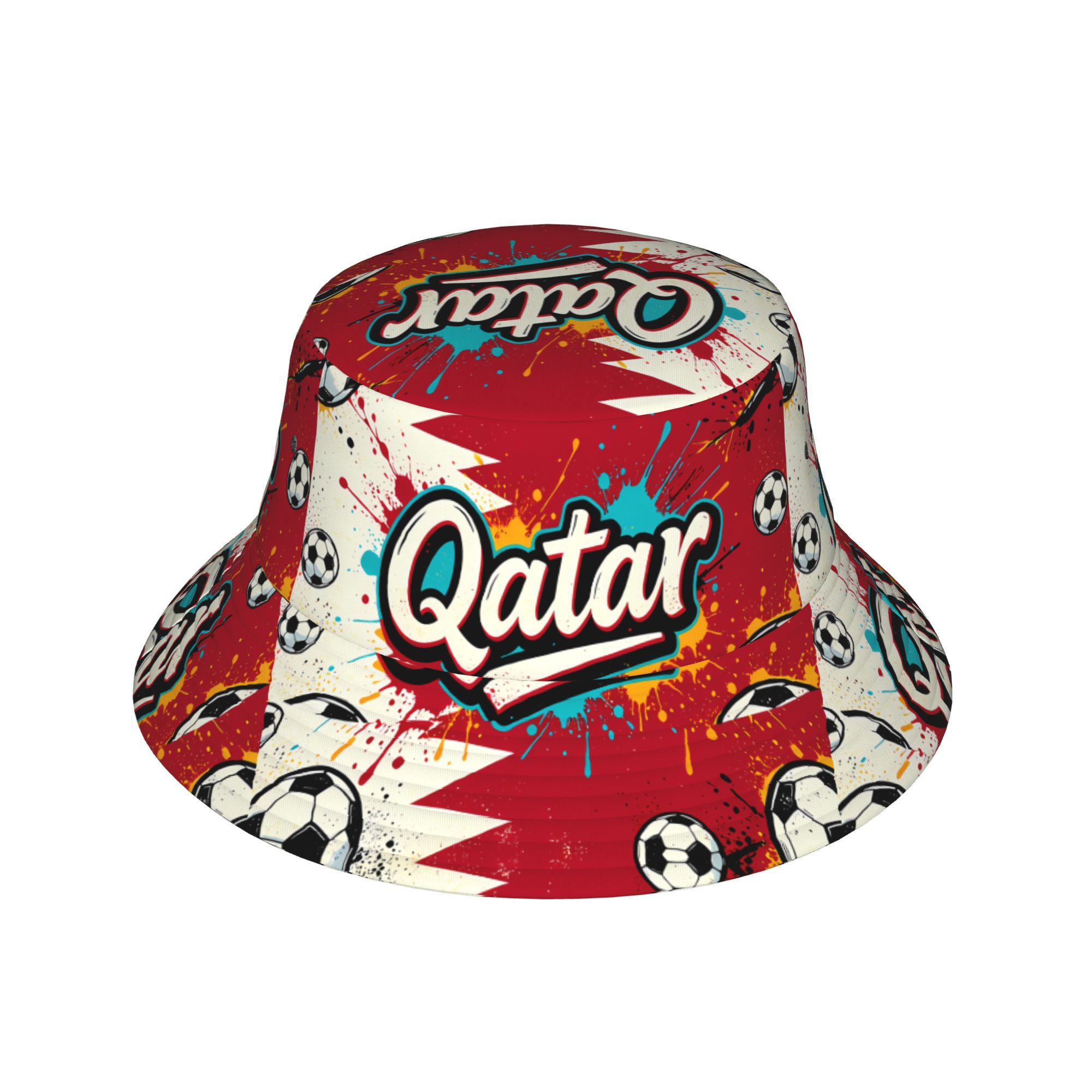 vibrant qatar   unisex printed bucket hat sun hat for men women lightweight   for beach hiking travel