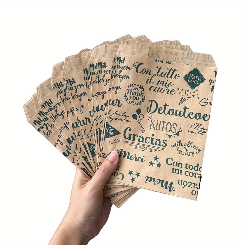 E-shop 25 Stück 13x18 cm (5x7 Zoll) Dunkelgrüne Dankeschön/ Papiertüten – Elegante vielseitige Geschenkverpackung für Hochzeiten, Partys besondere