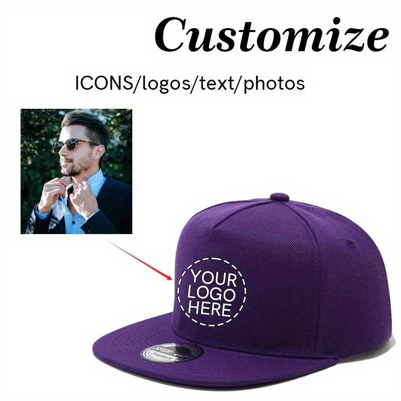 TEMU Customizable Photo Baseball Cap, Unisex Lightweight Polyester Adjustable , Halloween/ Outdoor Essential, /pink/green , Fashionable Comfortable