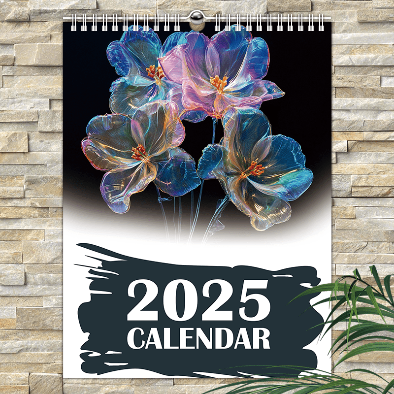 

1pc, 2025 Color Calendar, 12-month Wall Calendar, Paper, Office Supplies, Home And Office