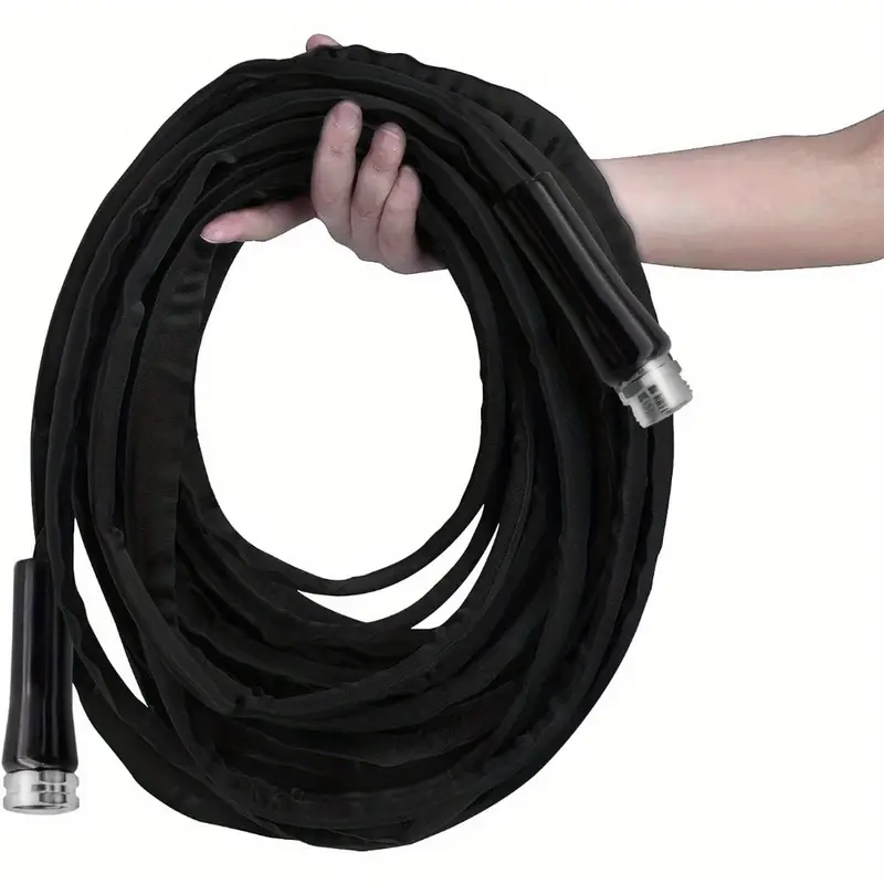 22 86metergarden hose with 8 function nozzle leak proof design quick connect universal connector threadt heavy duty rubber hose for outdoor pet washing car cleaning yard care compact storage fit garden hose holder Product details 0