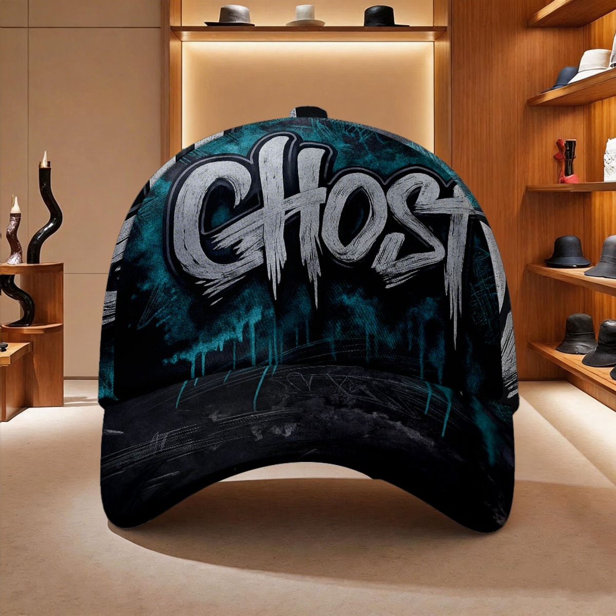 TEMU 1pc Graffiti Print Baseball Cap With Snapback Closure - Lightweight Streetwear Dad Hat Suitable For Casual, Outdoor,, Games, Round Top & Curved