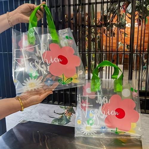 50pcs new thank you gift bag plastic tote bag clothing shop jewelry shop shopping shopping bag party favor bag wedding birthday party favor bag craft tote bag party favor birthday decoration party favor decoration supplies