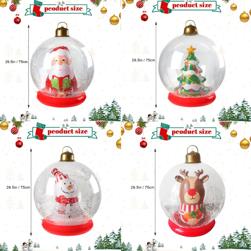 

Inflatable Christmas Ornament , Pvc Freestanding Decoration, -controlled Led Lights, For , , And Parties