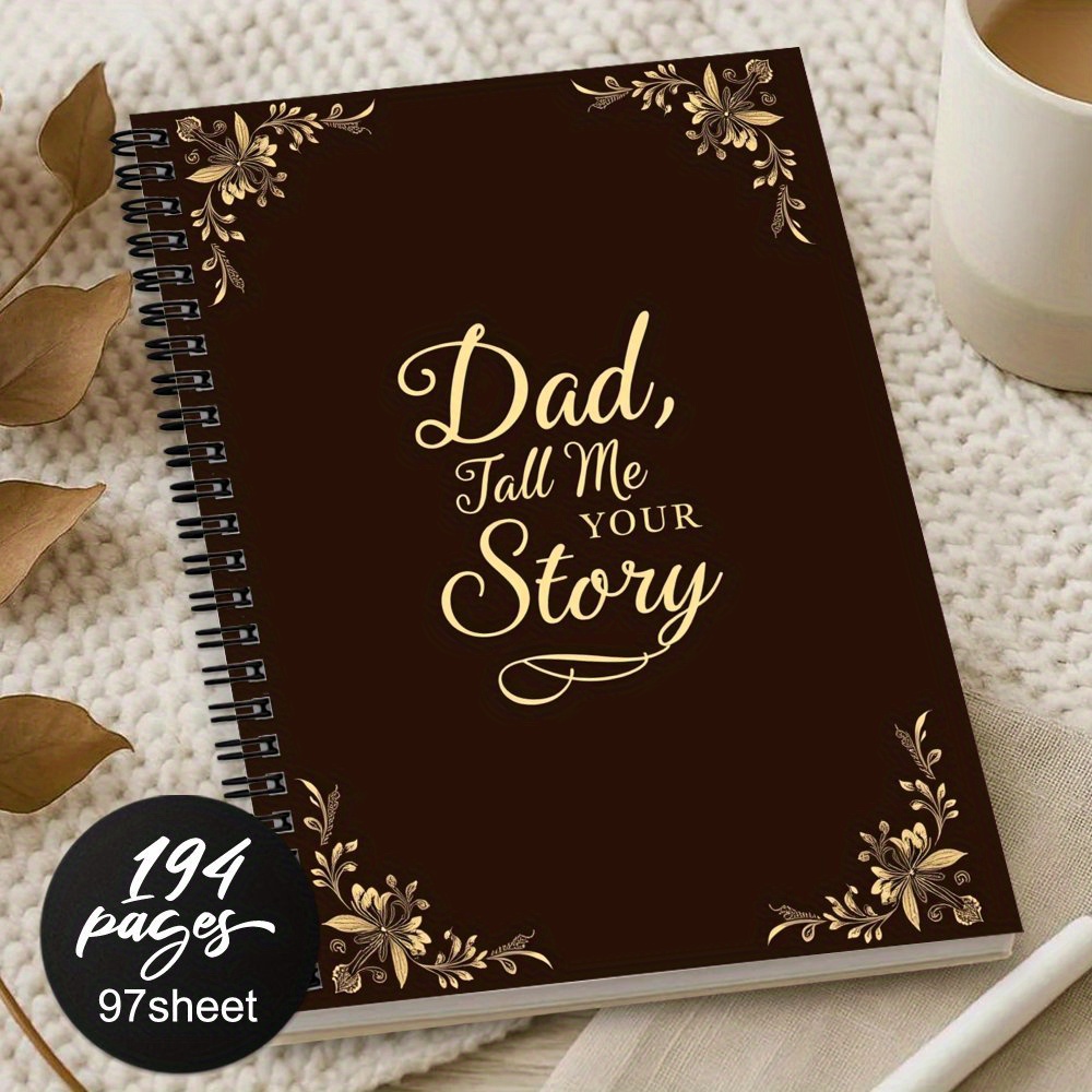 TEMU 1pc Dad, I Want To Spiral Notebook Journal, A Father’s Guided Journal To Share Her Life & , Memory Journal, Perfect Birthday Father's Day Gift