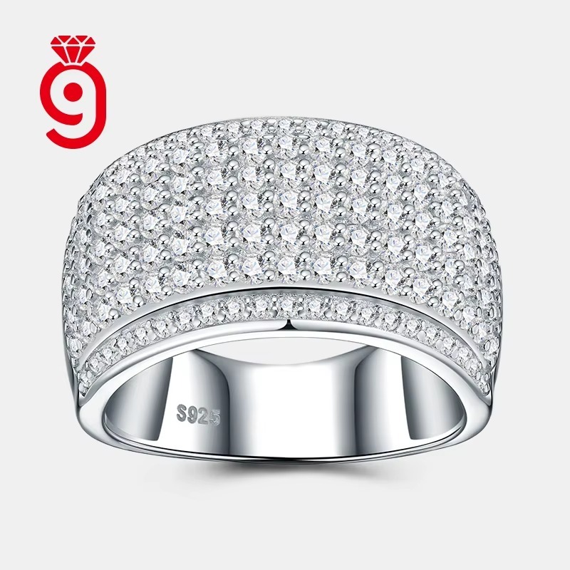 S925 Sterling Silver Moissanite Engagement Ring for Women