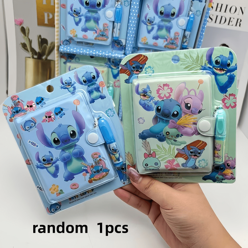 E-shop Zufällig . Disney Stitch Cartoon Notizbuch-Kollektion | Hochwertiges Journal mit Kugelschreiber, leere linierte Seiten mit Trennblättern