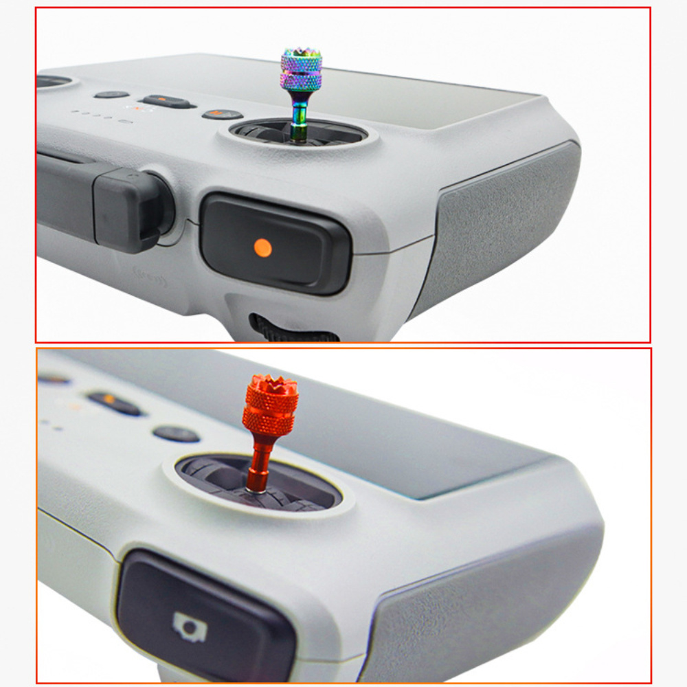 2 Stück Regenbogen-Daumensticks Für DJI RC & RC 2 - Rutschfeste Aluminium-Joysticks