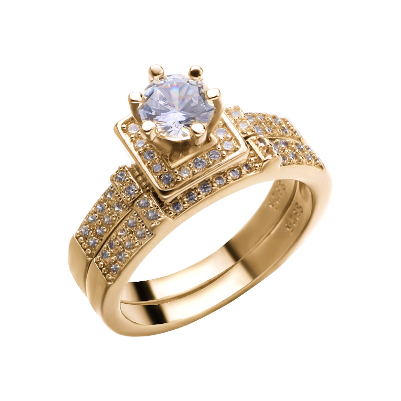 TEMU 925 Sterling Silvery Women's Fashion Promise Ring Set With 5a Zirconia, Valentine's Day Gift Gift Box