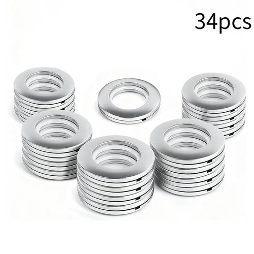 34pcs anneaux de rideaux nanométriques à faible bruit, diamètre intérieur de 42 mm, œillets de rideaux en plastique pour la suspension de rideaux de fenêtre