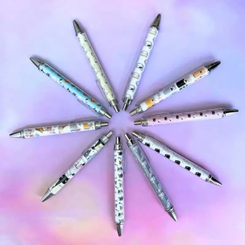 10pcs cat ink pens set cute kawaii funny cats kitty themed paw ballpoint gel pen school stationary notebook diary for women lovers office worker supplies stuff clipboard decor desk accessories gifts, office supplies, school stationery, accessories, whimsical stationery, fine point tip, retractable pen, catthemed gifts, gel pens, office workers, women gifts, student stationery Product details 4