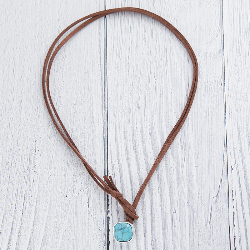 TEMU Boho-chic Layered Women's Necklace With Vintage Geometric Pendant Trendy Women's Fashion Accessory For Casual Attire