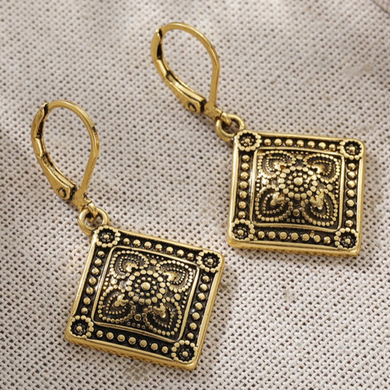 TEMU Orecchini boh矇mien retr簷, orecchini pendenti con incisione color , prodotti in rame, gioielli di tendenza etnici per festival per accessori e