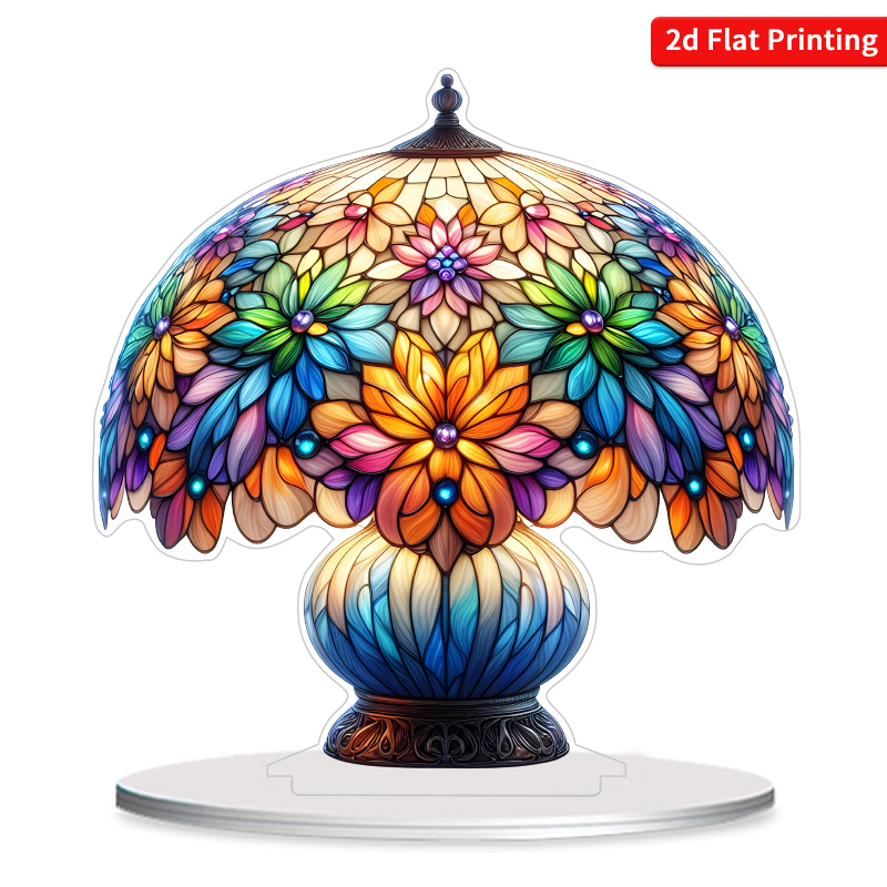 

Acrylic Light Table Lamp - 2d Painted Desk Decor, , Ideal Gift