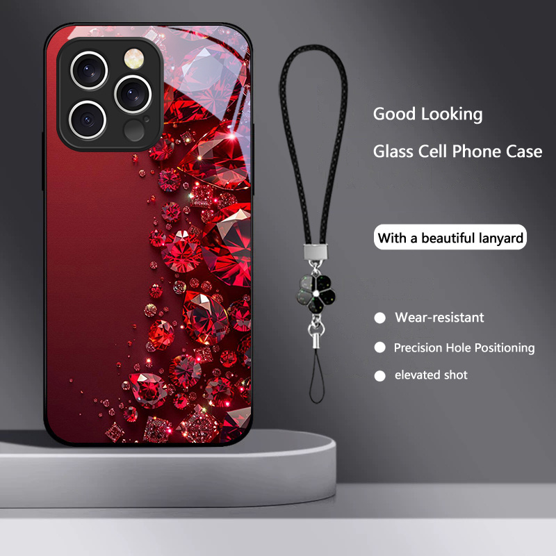 TEMU Phone Case: 2d Flat Yellow Diamonds Covering For Iphone 16e 16 Pro Max 15 Plus 14 Pro 13 Pro Max 12 Mini 11 Xs Max Xr 7 8 Plus 6 6s Plus Se 2020