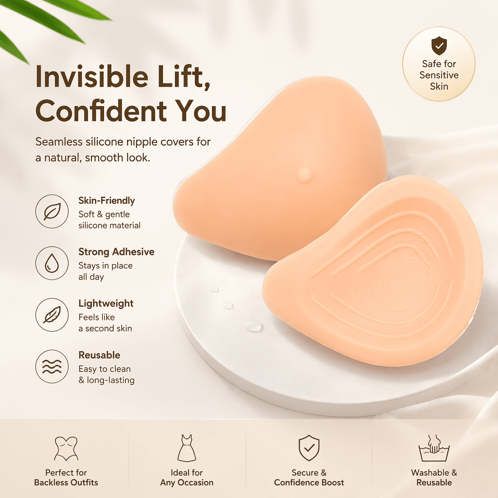 TEMU 1 Pair Textured Breathable Silicone Breast Form Mastectomy Prosthesis Grade Hollow Back Post Surgery Fake Breast