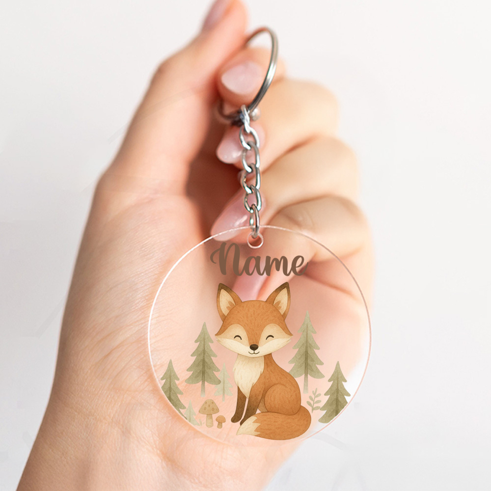TEMU Ciondoli portachiavi rotondi personalizzati in acrilico a tema animale: perfetta per gli appassionati di stile, possono utilizzati come