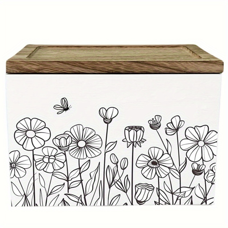 Open Storage Box, Household Wooden Desktop Storage Box, Bathroom Feminine Hygiene Products, Wooden Storage Box With Lid, Solid Wood Finishing Box