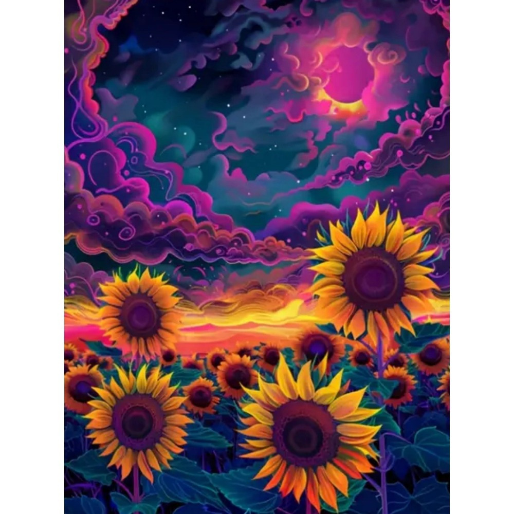 TEMU 30*40cm/11.8*15.7in Sunflower Diamond Painting Full Diamond Mosaic Art Pictures 5d Diy Handmade Gift Home Decoration
