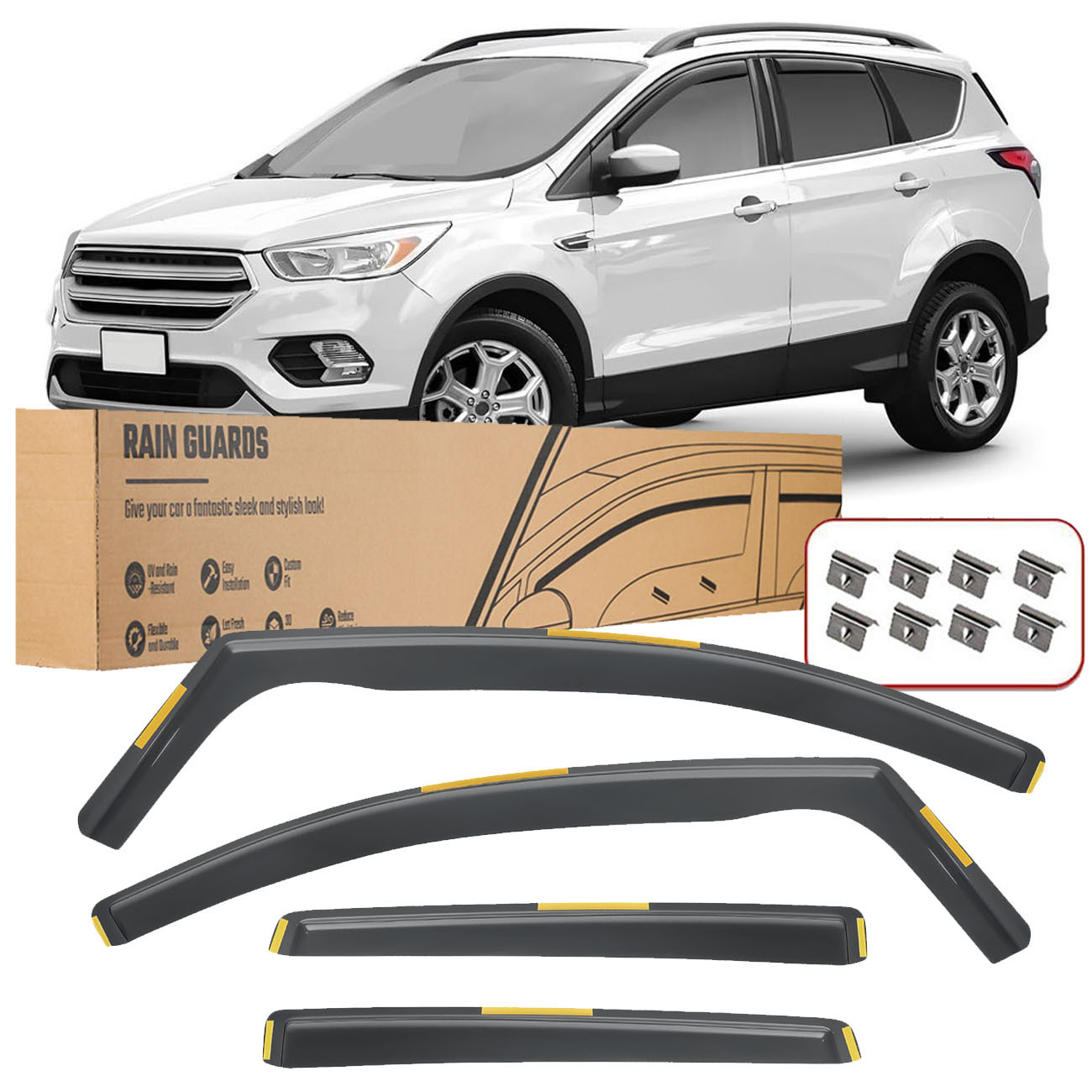 Goodyear Shatterproof in-Channel Window Deflectors for Ford Escape