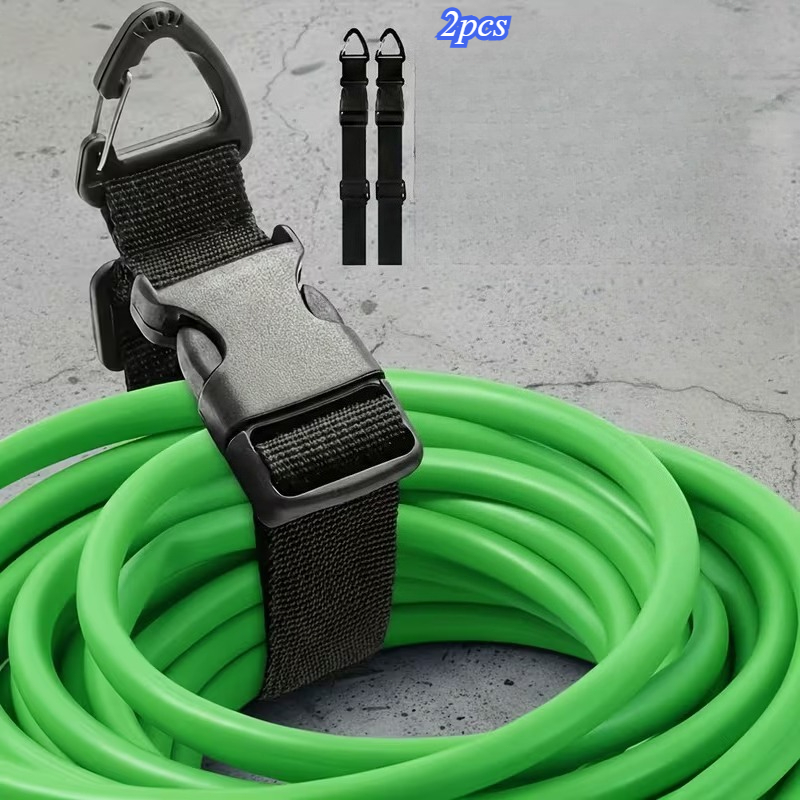 E-shop 2 Stk. strapazierfähige verstellbare Schlauchhaken, multifunktionale Kabel-Organizer-Gurte, Spanngurte zur Aufbewahrung von Wasserrohren mit