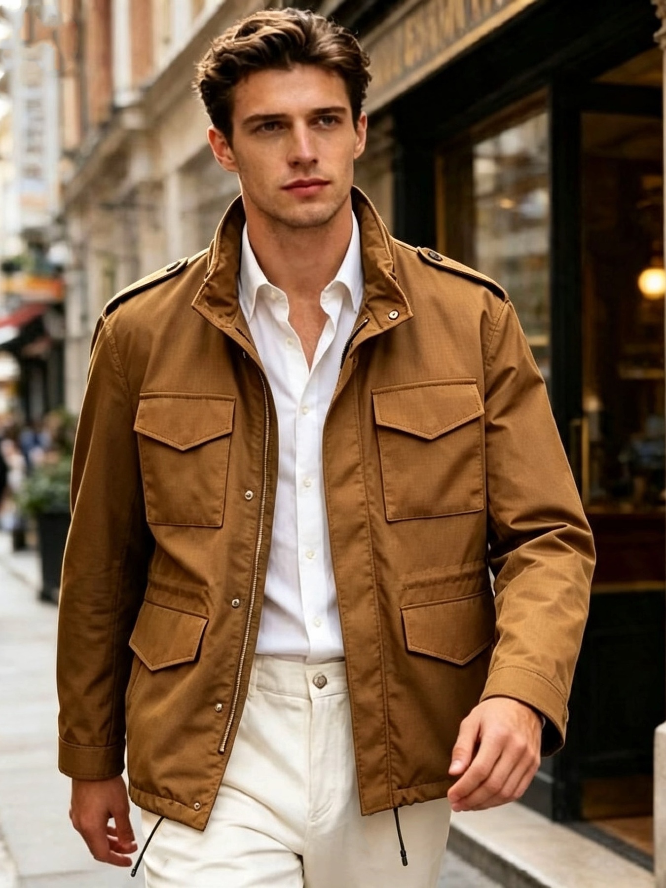 2026 mens spring autumn casual jacket coat mens workwear jacket suitable for daily   casual   sports wear top outerwear mens clothing rust 0