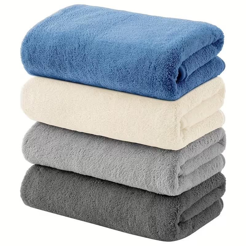 TEMU Serviettes de toilette turques de qualité supérieure pour hôtel et spa | Douces et absorbantes (4 serviettes de bain, gris foncé) Parure de